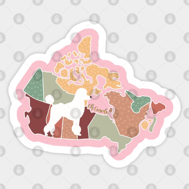 Oh Canada! Poodle Sticker by Inugoya